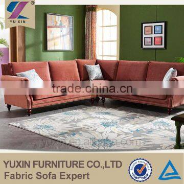 u shaped small mini wooden sofa set furniture bedroom use