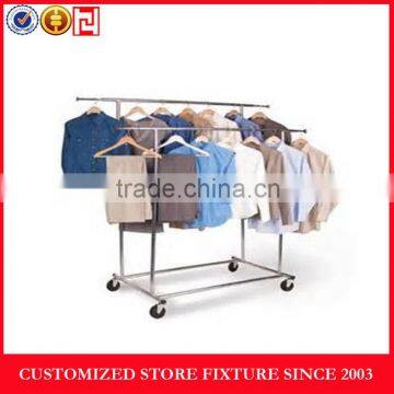 Custom stainless steel clothes display rack