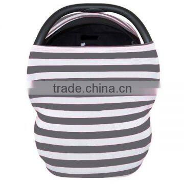 2016 High Quality Baby Boy Used Super Soft Personalized Grey Stripe Baby Car Seat Blanket