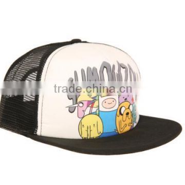 Custom Printing Flat Brim Kids Trucker Hats Plain 5 Panel Kids Mesh Hats