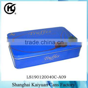 High Quality Rectangular Gift Tea Chocolate Tin Can Box (various lids and printing)