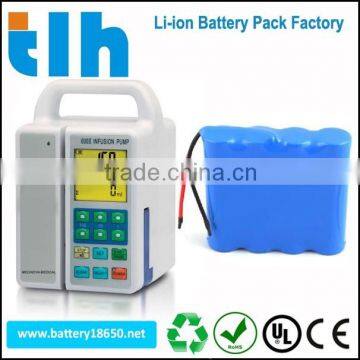 2200mAh 14.8V rechargeable lithium battery pack for infusion monitor