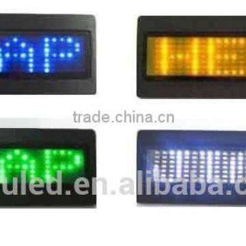 2015 Club used LED mini name badge,scrolling flashing name badge in guangzhou