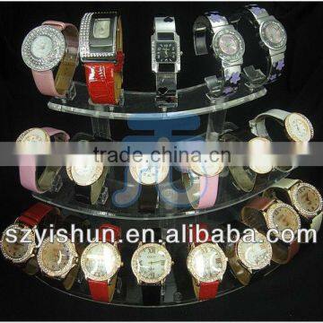 Clear Plastic Acrylic Display Watch Holder Stand Rack