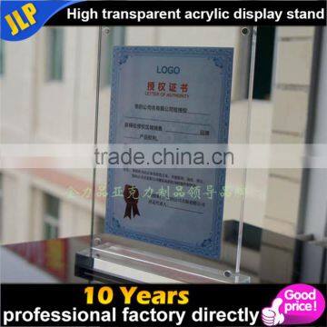 Manufacturing acrylic free standing sign holders