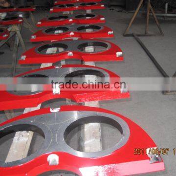 Concrete Pumping Sermac Spectacle Wear Plate And Cutting Ring With Tungsten Carbide photo-2