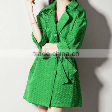 elegant commuting bodycon long sleeve grid fabric polo collar sweet worsted young girls coat,women autumn/winter coat