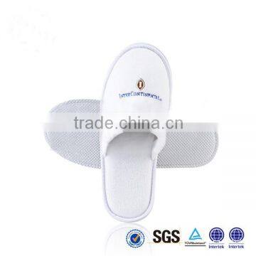 cheap wholesale slippers closed toe white terry hotel slipper