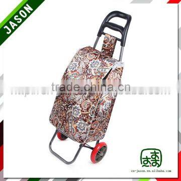 Pooyo satin folding shopping trolley bag A2S-PU-06