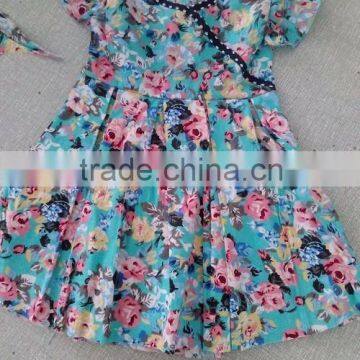 2016 New Arrival Cotton floral Baby Summer Girls Dress