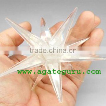 Crystal Quartz 12 Point Merkaba Star Wicca Reiki Healing