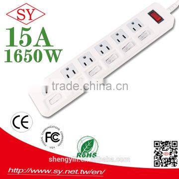 2016 15A 3-6 Ways 110V-240V Multi Universal Extension Socket