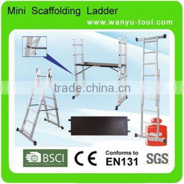 EN13 Aluminum Folding Step Ladder Scaffold Platform ladder shelf