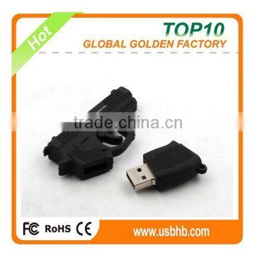 Factory price unique PVC pistol handgun 32gb 2.0-3.0 usb pendrive
