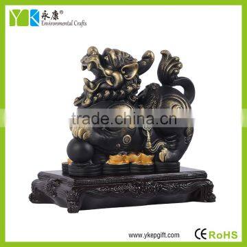 Environmental Friendly 3D Shape Polyresin Religious Pixiu Statue for Home Decoration photo-2