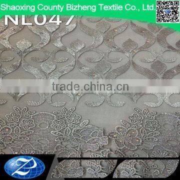 Cord lace border african white elegant beaded tulle wedding dress lace fabric                        
                                                                                Supplier's Choice