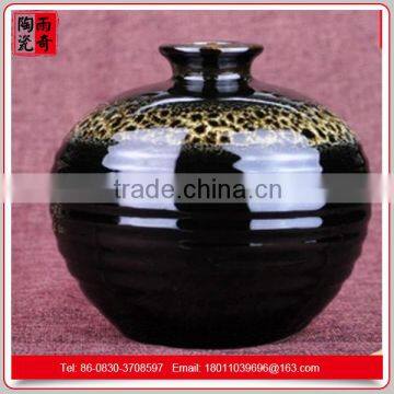 Leopard grain point exquisite pattern ceramic wein bottle