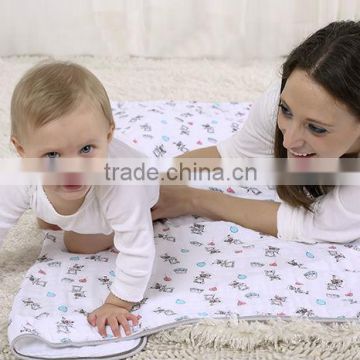 Factory price!!baby wholesale cotton muslin blankets swaddle printing