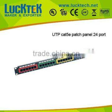 24-Port Cat5/5e Unshielded Wallmount or Rackmount Patch Panel