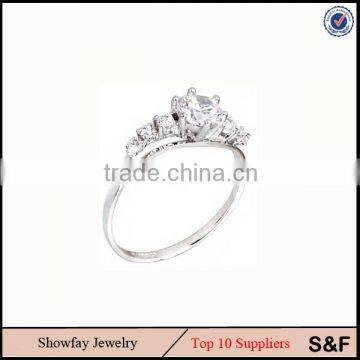 Plated 18k White Gold Fashion Rings Simple Gold Ring Designs