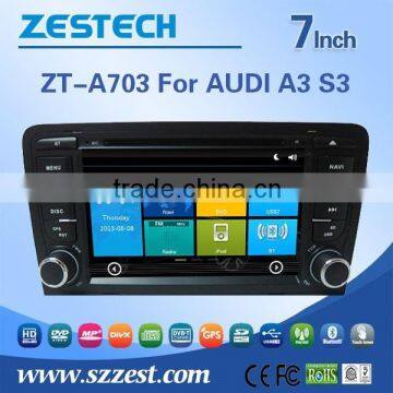 ZESTECH 2 din touch screen in-dash car audio for Audi A3 S3 car audio player with gps