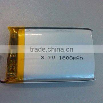 Rechargeable lithium polymer battery 103450 1800mAh 3.7V for mobile phone