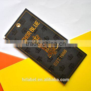 Hot foil printed paper hangtag