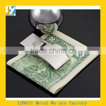 Zinc Alloy Metal Money Clip, Customized Logo Double Sided Money Clip