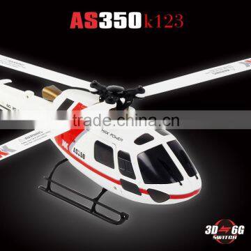 XK K123 6CH Brushless AS350 Scale 3D6G System RC Helicopter BNF Compatible with FUTABA S-FHSS