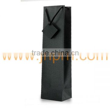 Elegant handmade black art paper bag for 1 botte wine