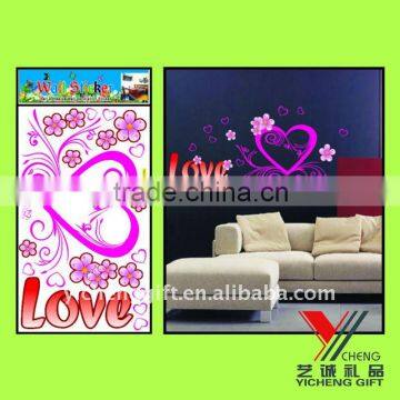 heart vinyl wall decal pvc wall sticker high quality pvc decal