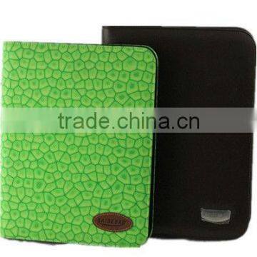 wholesale personal leather portfolio with zipper/calculator /notepad