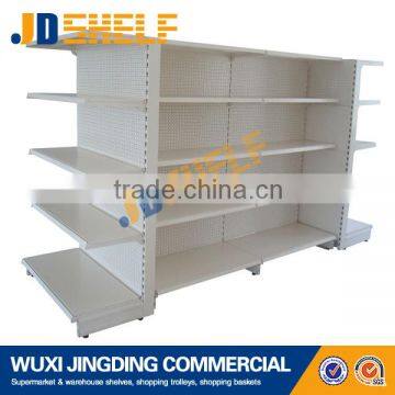 2016 new white island steel store shelf supermarket