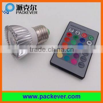 3W E27, GU10, G5.3 RGB LED spotlight