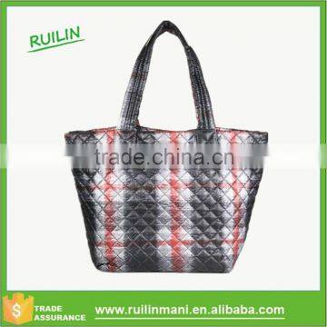 Spacious plaid nylon hobo handbags with removable pouch promotion alibaba china in 2015