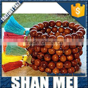 Natural Wood Bead Prayer Bracelets,Buddhist Wooden Rosary Beaded Bracelets photo-4