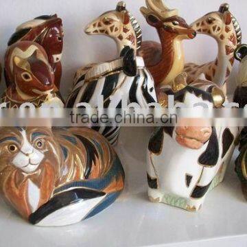 ceramic animals -- panda, cow ...etc