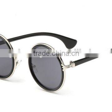 New Arrival Colorful Lens UV400 Round Frame Metal Sunglass photo-2