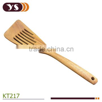 Acacia wood long leak spatula