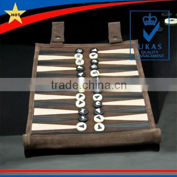 genuine leather backgammon set