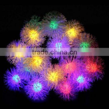 2015 hot Solar powered 4.8m 20LED Chuzzle shaped Fairy String Light