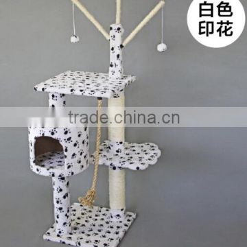 BSCI QQ-pet Factory Hot Cat Trees Paw Print Cat Scratching Post