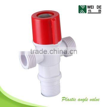 ABS plastic white two-way connection toilet angle stop valves