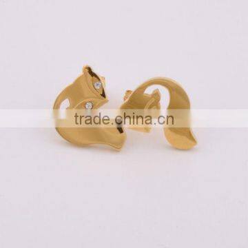 Stainless Steel Gold Earrings Fashion 2013