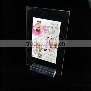 Factory price table top grade useful acrylic sign holder