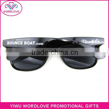 Custom Made Eco-friendly Plastic Fashion Black Sunglasses For Promotion