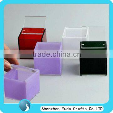 wholesale colored acrylic candy box, plexiglass candy cube box manufacturer 6x6x6