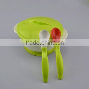 Wholesale High Quality Baby Silicone Feeding Suction Bowl Set with Spoon for Kids