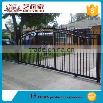 Ornamental elegant lowes wrought iron security doors, designer stainless steel gate design, modern house gate designs