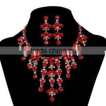 2014 fashion wholesale red gold wedding bridal jewelry sets, jewelery accessories wholesale